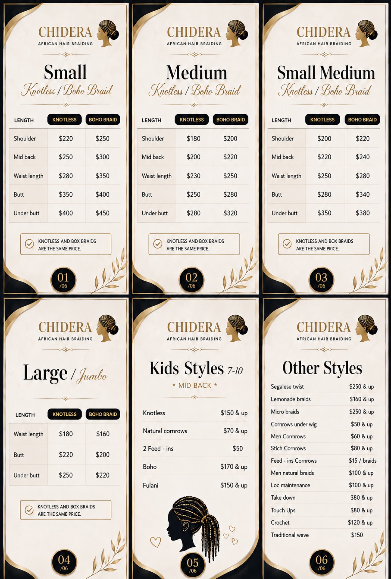 CHIDERA price list